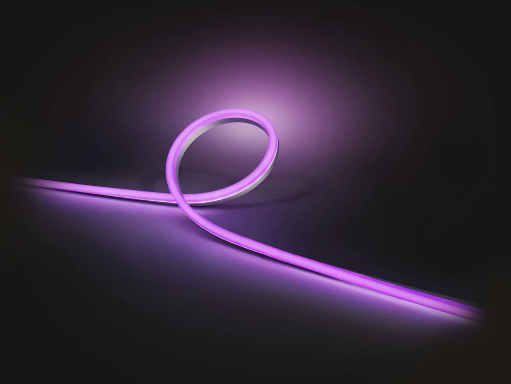 18' Purple LED Outdoor Christmas Linear Tape Lighting - White